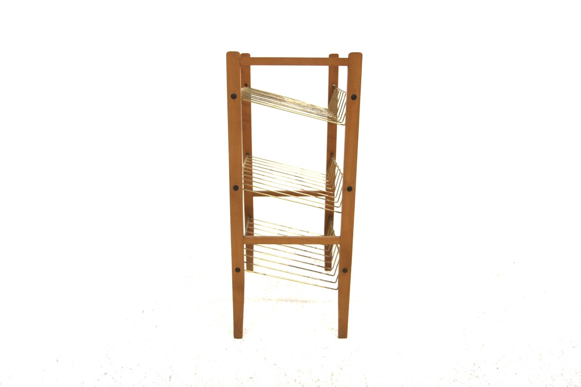 Scandinavian beech magazine holder, Sweden, 1960