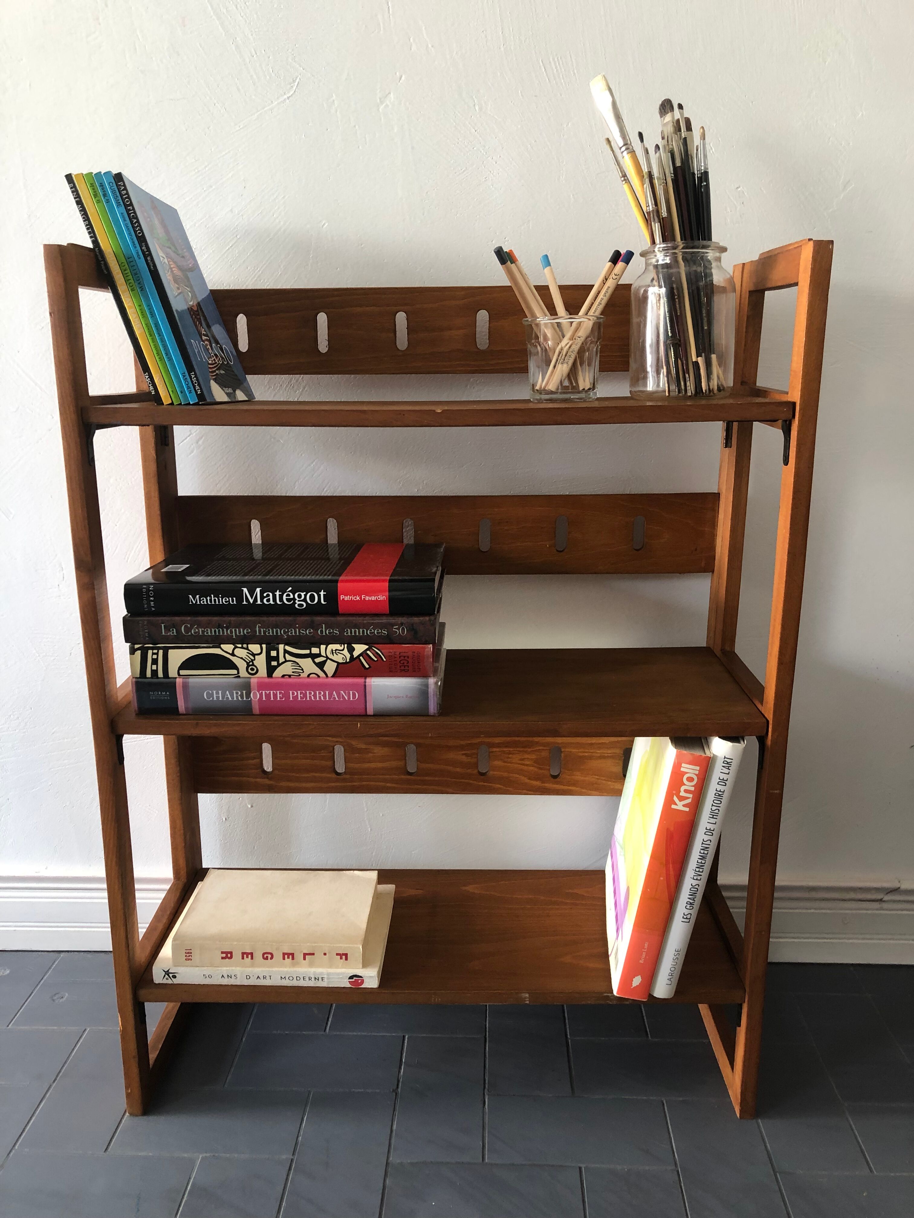 Vintage bookshelves, folding