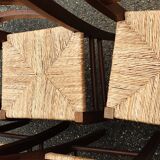 6 rustic Paillé chairs
