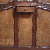 Large coat rack in Louis XV style, made of walnut and elm burl.