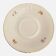12 saucers Bavaria US Zone in cream porcelain with floral patterns