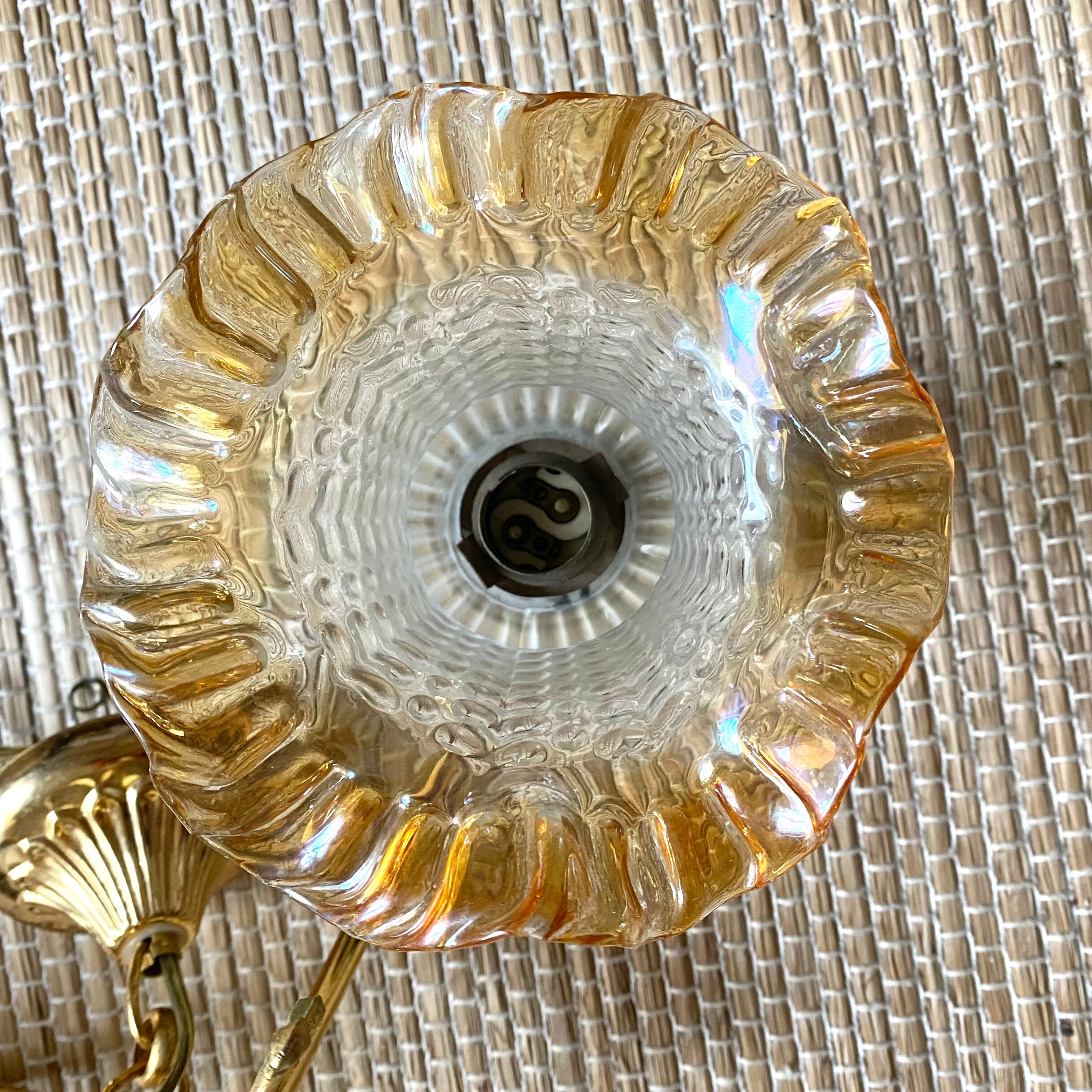 Lustre vintage doré 3 branches
