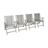 4 white wood garden chairs