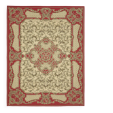 Handmade European Vintage Aubusson Kilim 273 cm x 354 cm