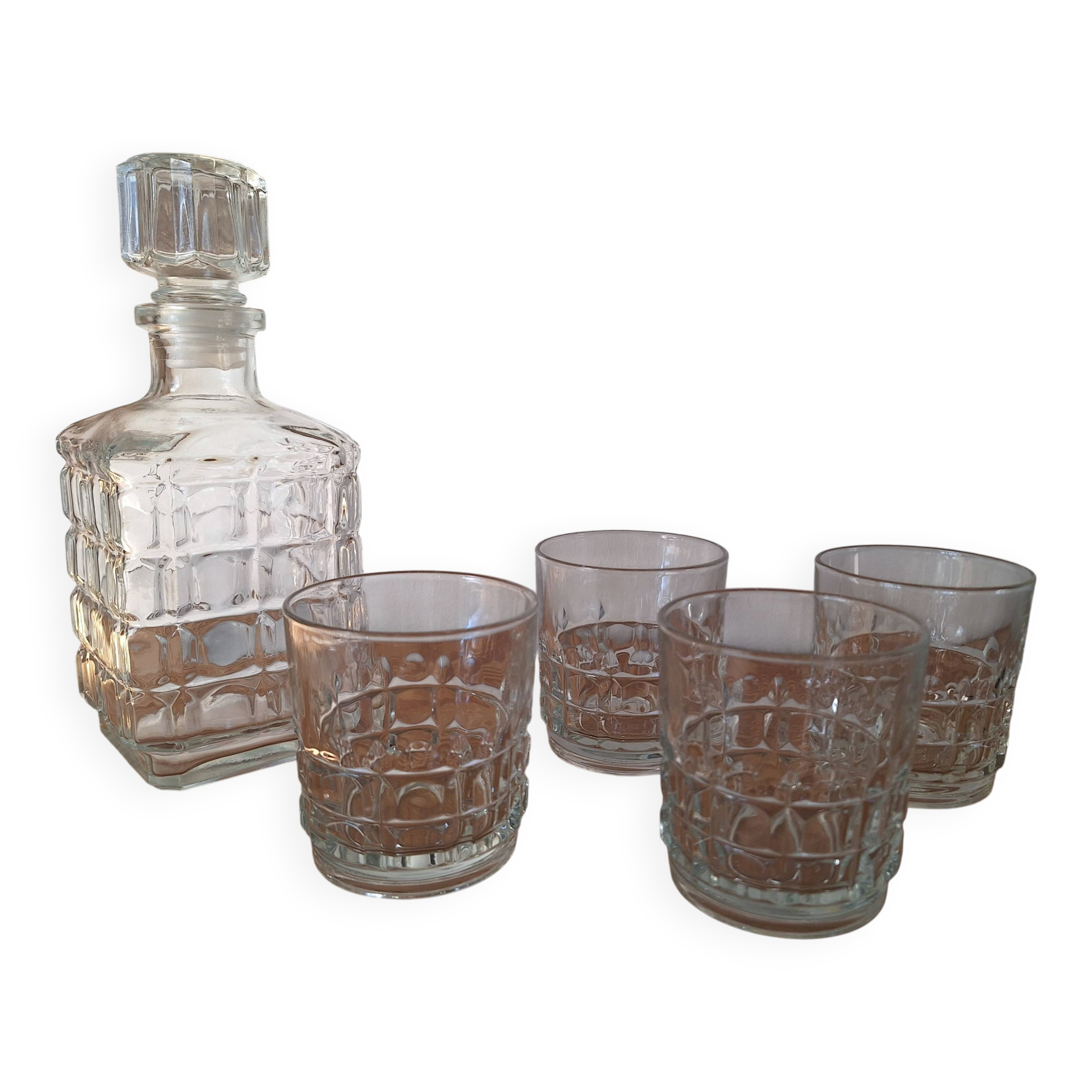 Carafe et verres à whisky