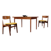 Table à manger vintage en teck 4-6 personnes design danois années 60