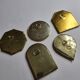 Ensemble de 5 miroirs marocains en laiton vintage 9x9cm