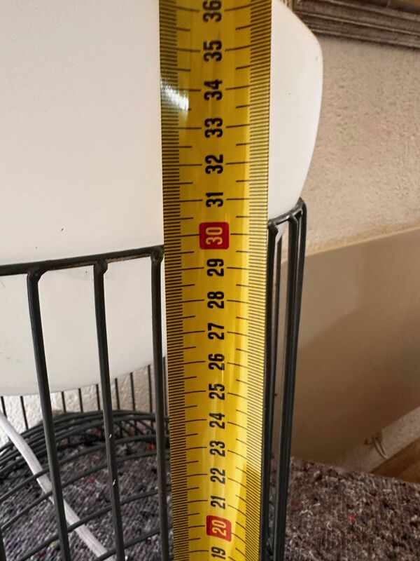 Lampe vintage space-age pied grillagé