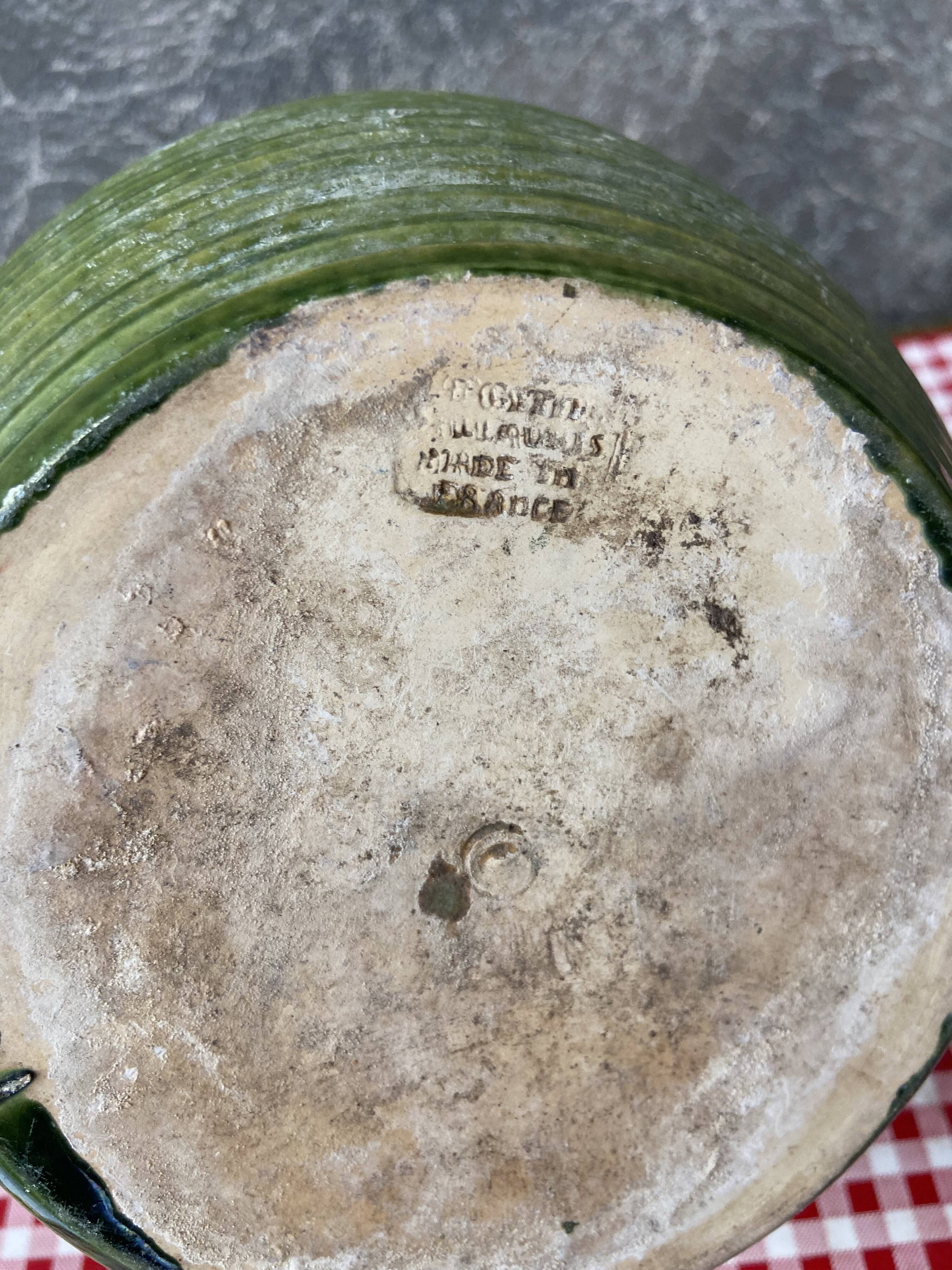 Old glazed pot cover