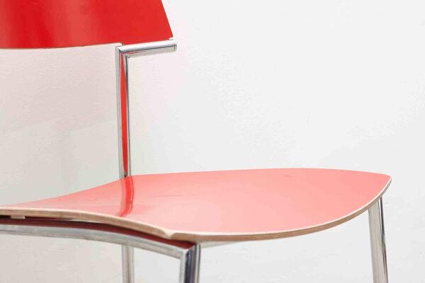 Chaise Gijs Van der Sluis rouge