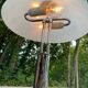 Mushroom table lamp WOFI Leuchten – Chrome metal & frosted glass