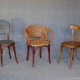 Fischel wicker terrace armchair 1930, N°415/F