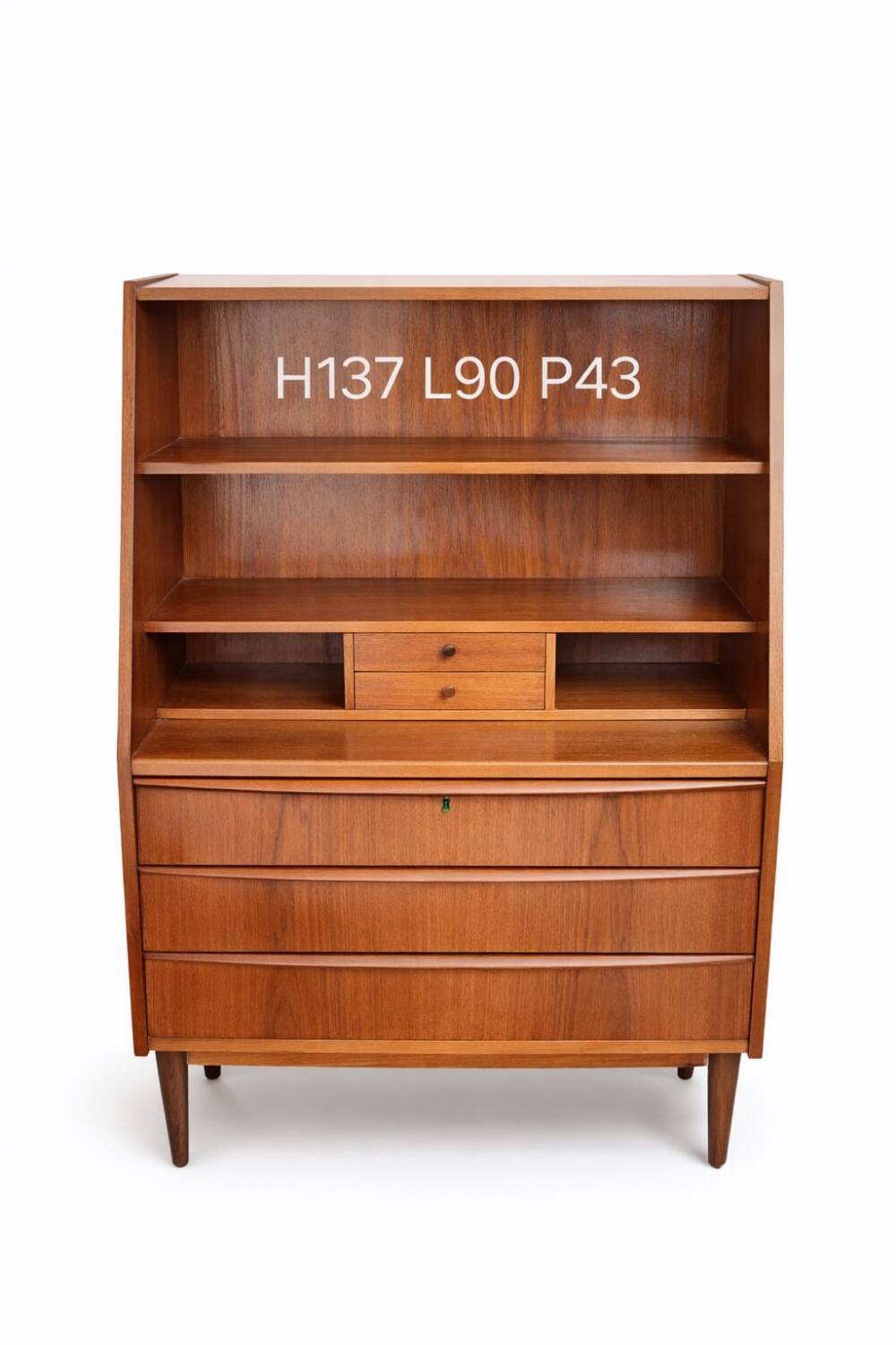 Scandinavian teak secretary, Danish manufacture, 1960s.