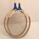 Pair of old wooden badminton rackets