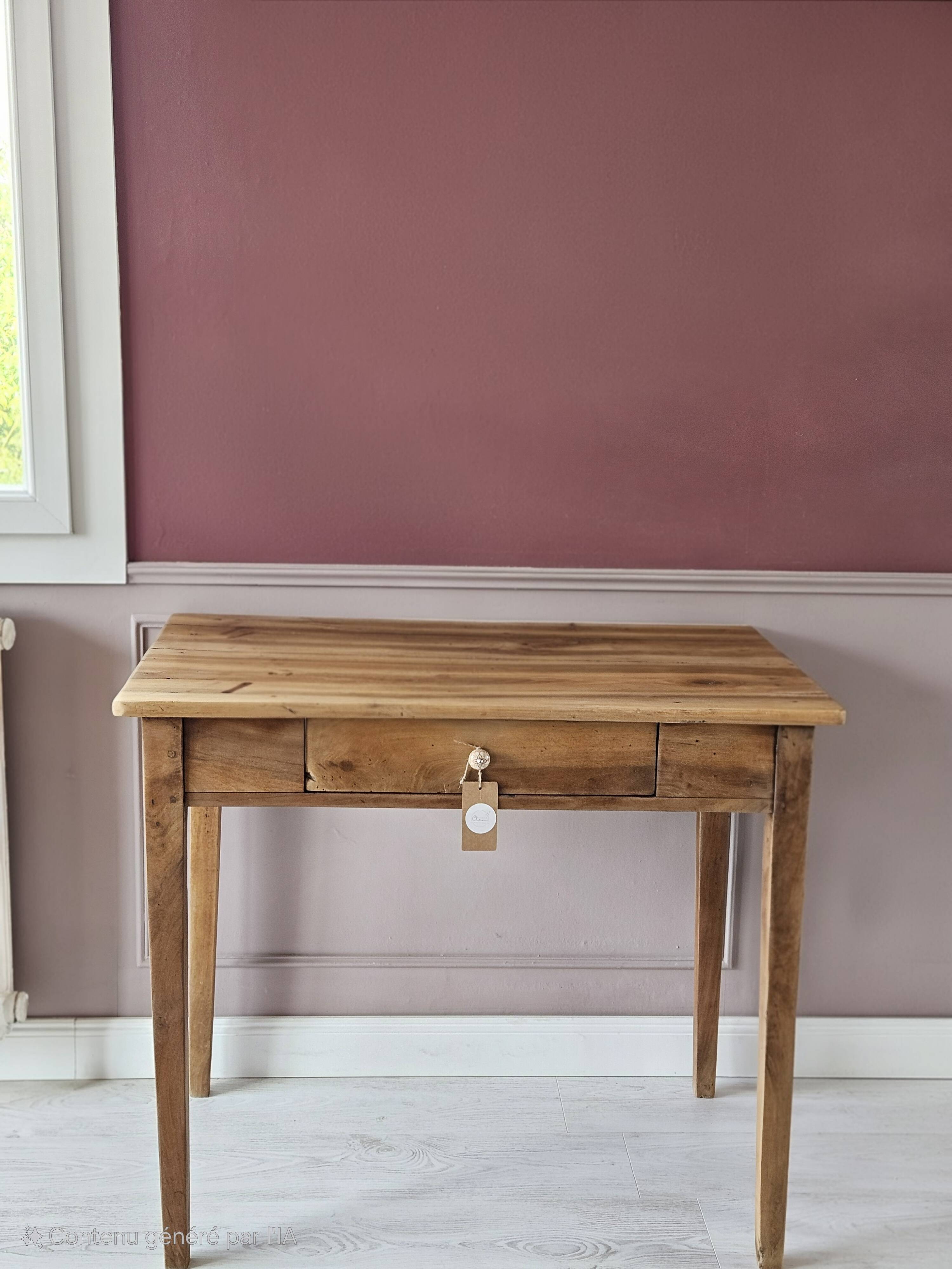 Antique walnut table/desk, renovated | Emile