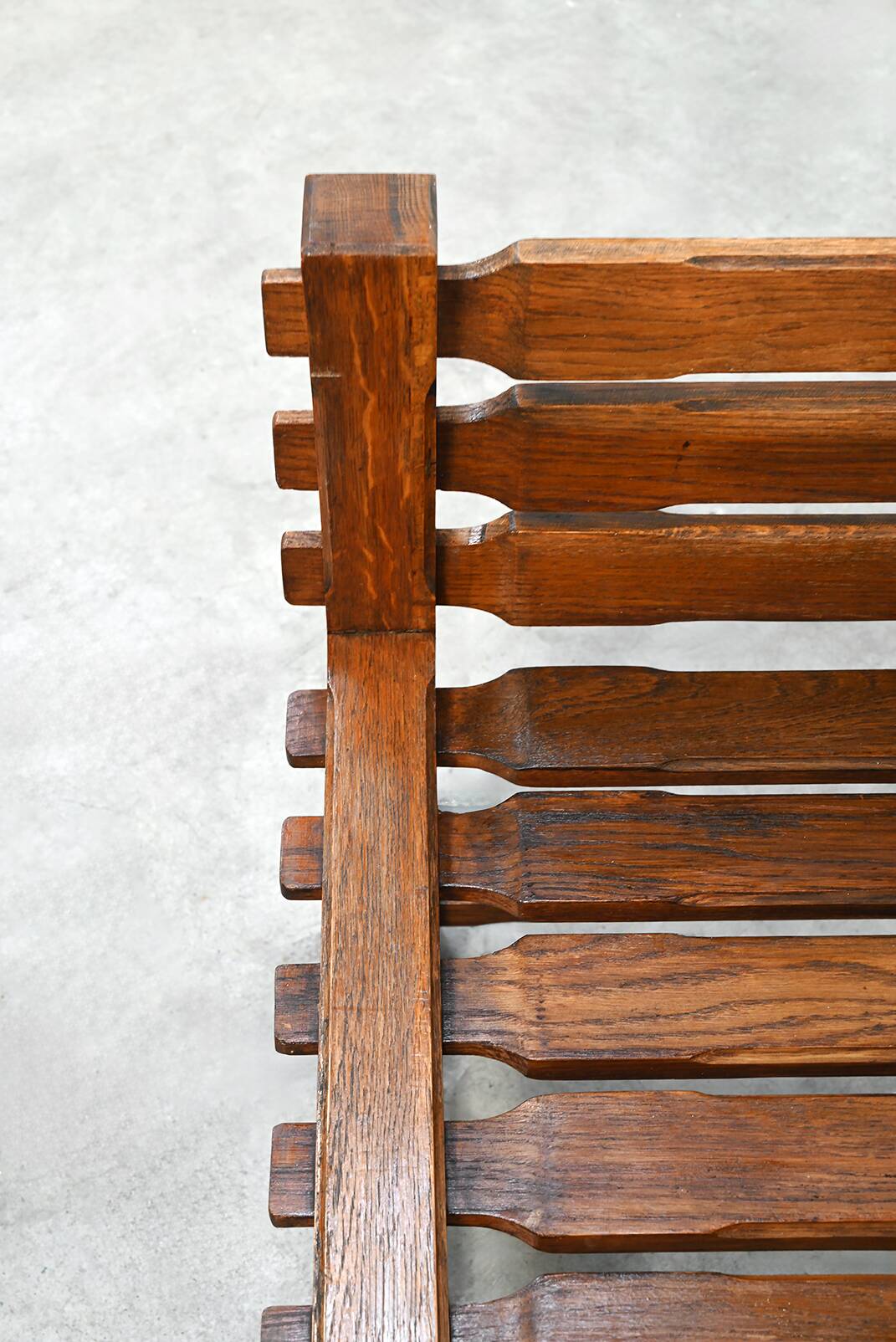 Pair of 1970s Brutalist Solid Oak Side Chairs