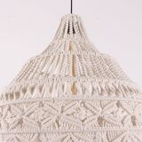 Macrame Pendant Light,Bohemian Hanging Lamp, Wicker Lamp,Light Fixture