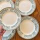 Set of 6 antique Longwy "Talma" flat plates in ironstone - 20th century