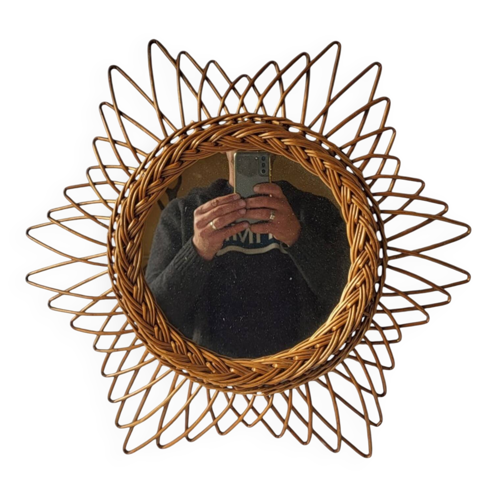 Rattan Sun Mirror