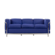 Cassina LC2 3seat Sofa by Charlotte Perriand, Le Corbusier and Pierre Jeanneret in blue fabrics