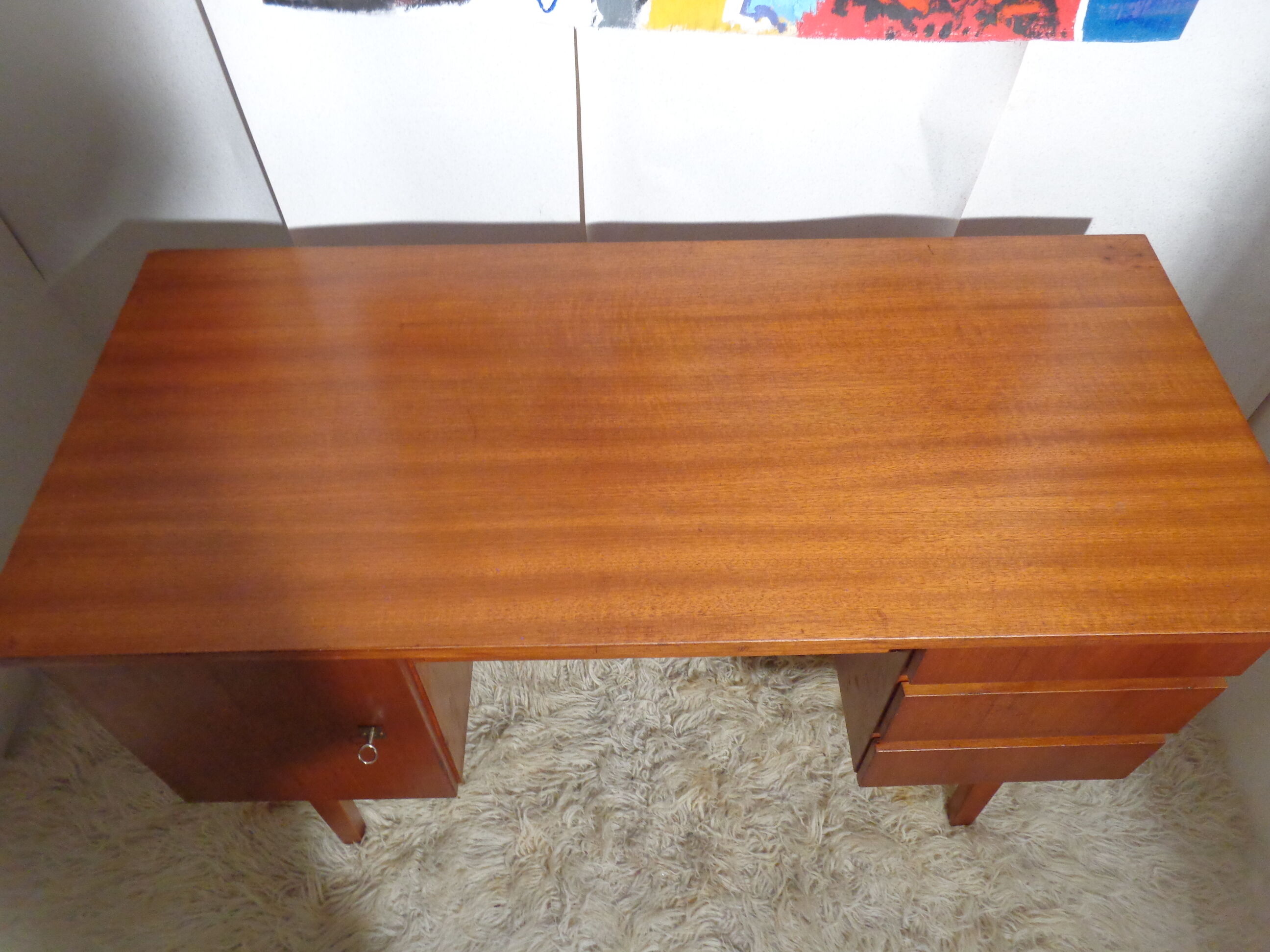Vintage desk from the 60s light oak