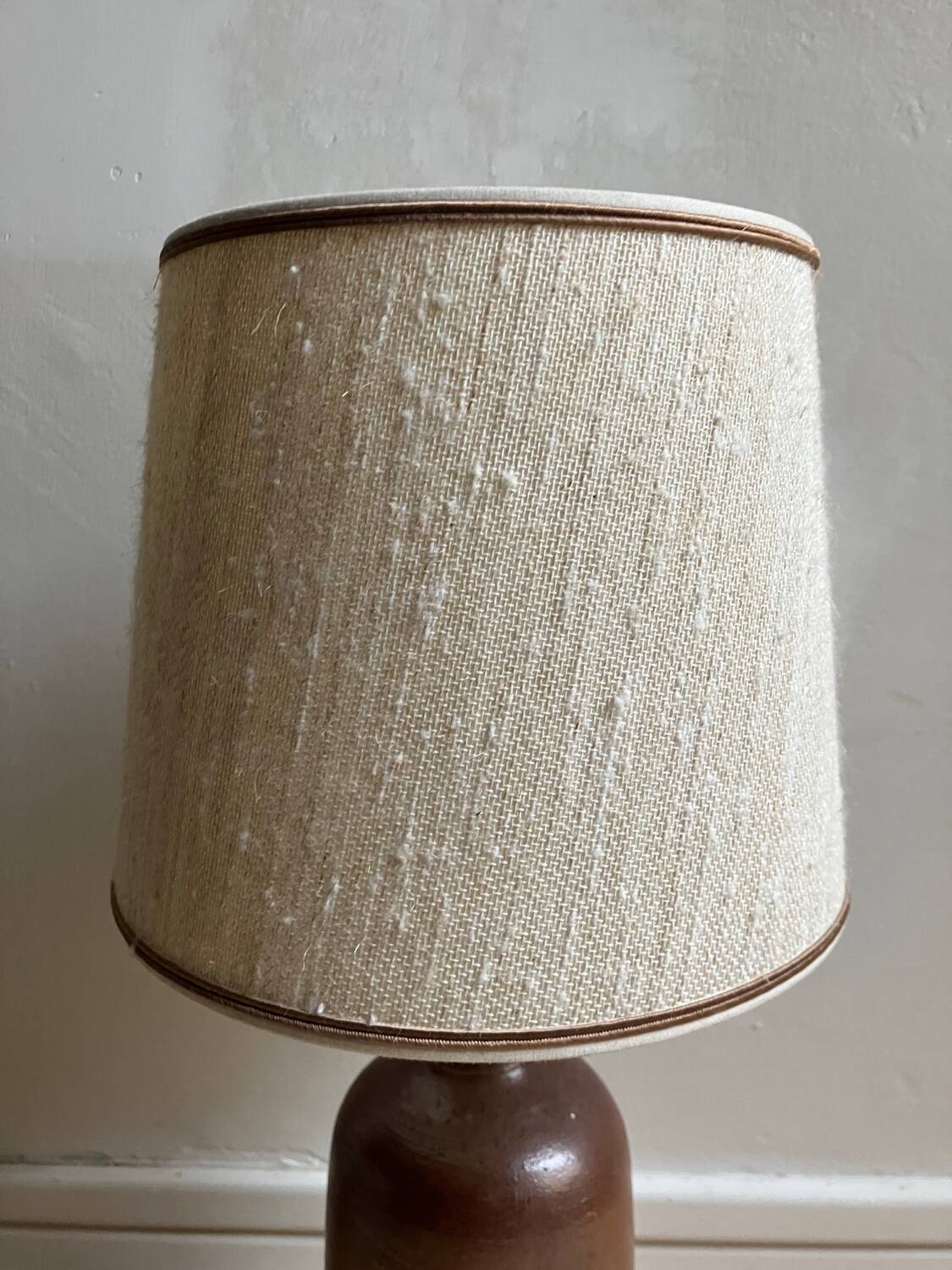 Vintage stoneware bottle lamp