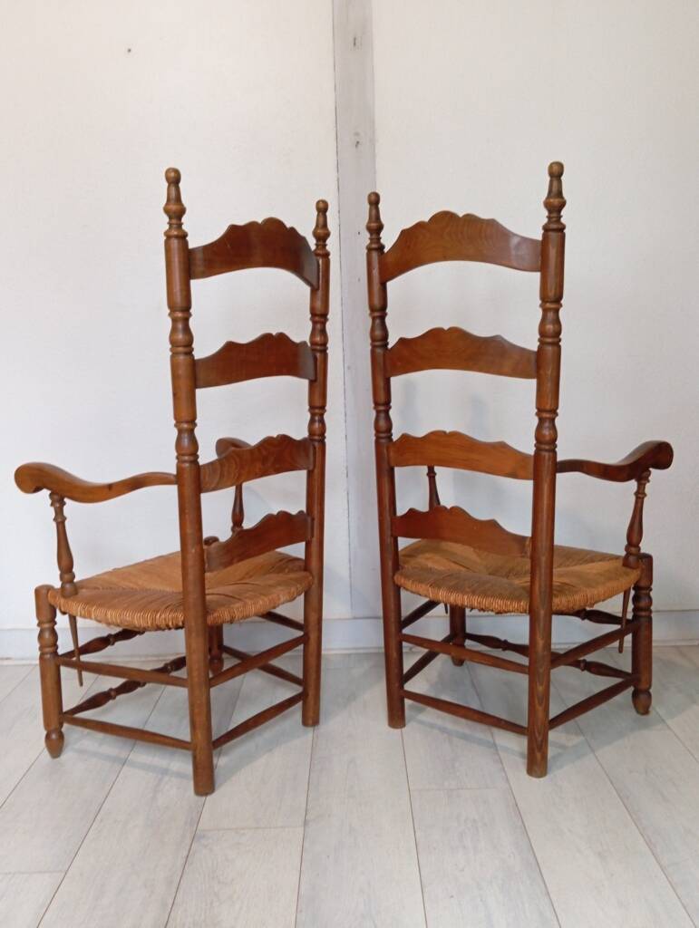Pair of nursing or fireside armchairs