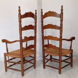Pair of nursing or fireside armchairs