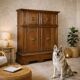 Antique double-bodied buffet, early 17th century, walnut doors.