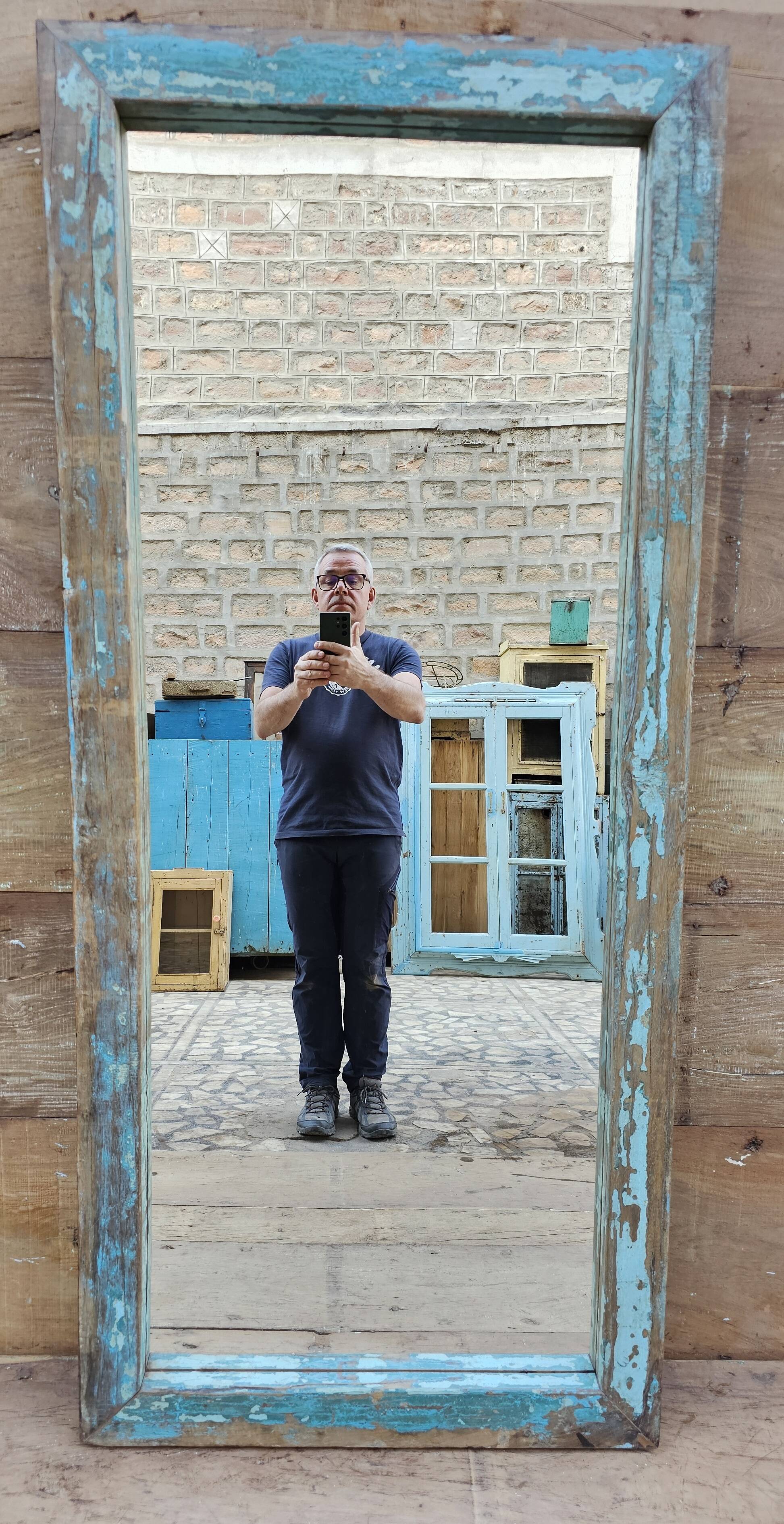 Teak mirror from Burma