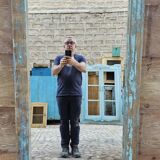 Burmese teak mirror