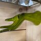 Vintage green hand vase