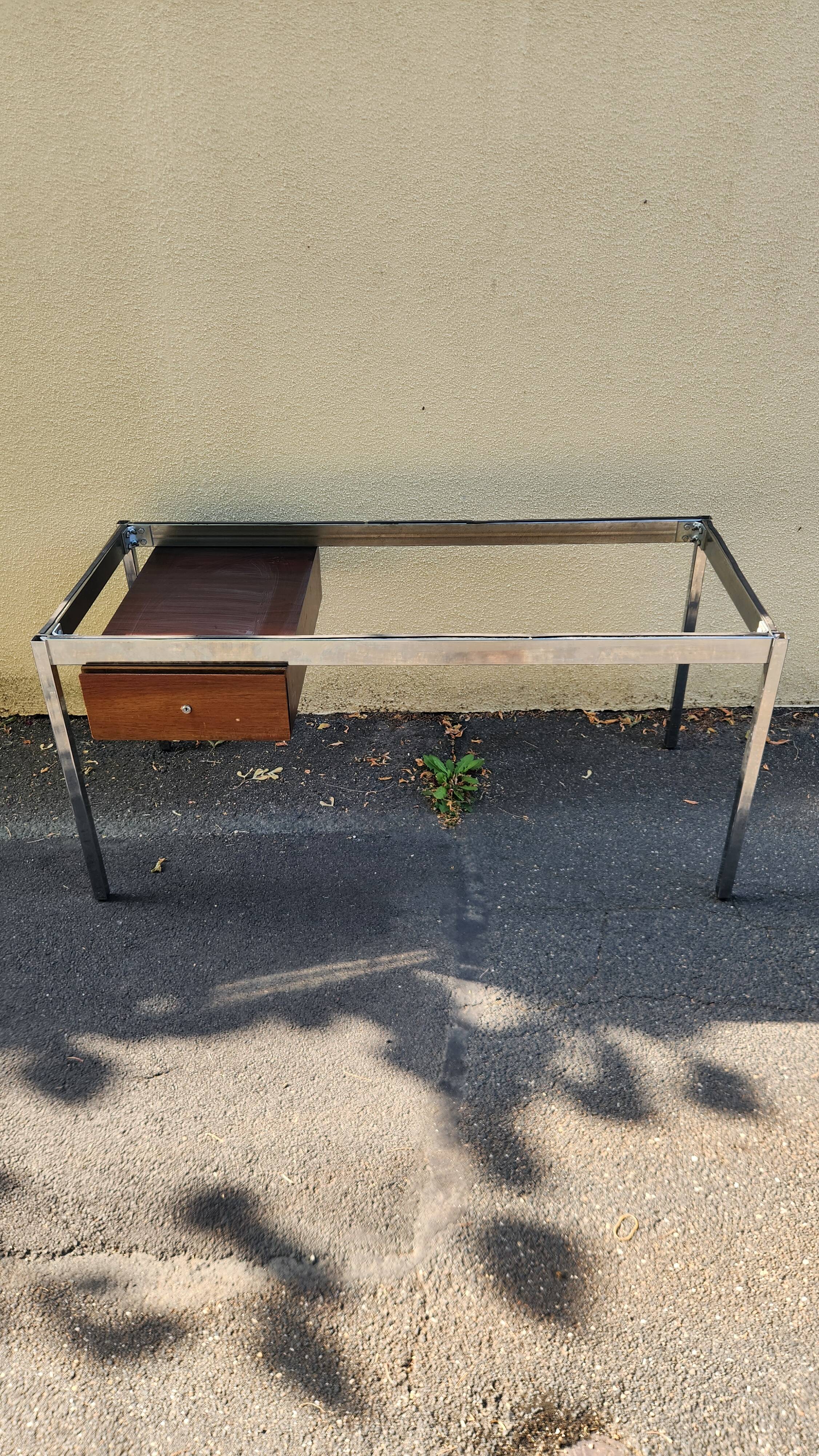 Bureau Knoll design marbre blanc