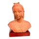 Bust of a woman with terracotta veil signed Alexandre