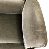 Vintage green two-seater sofa with fringes