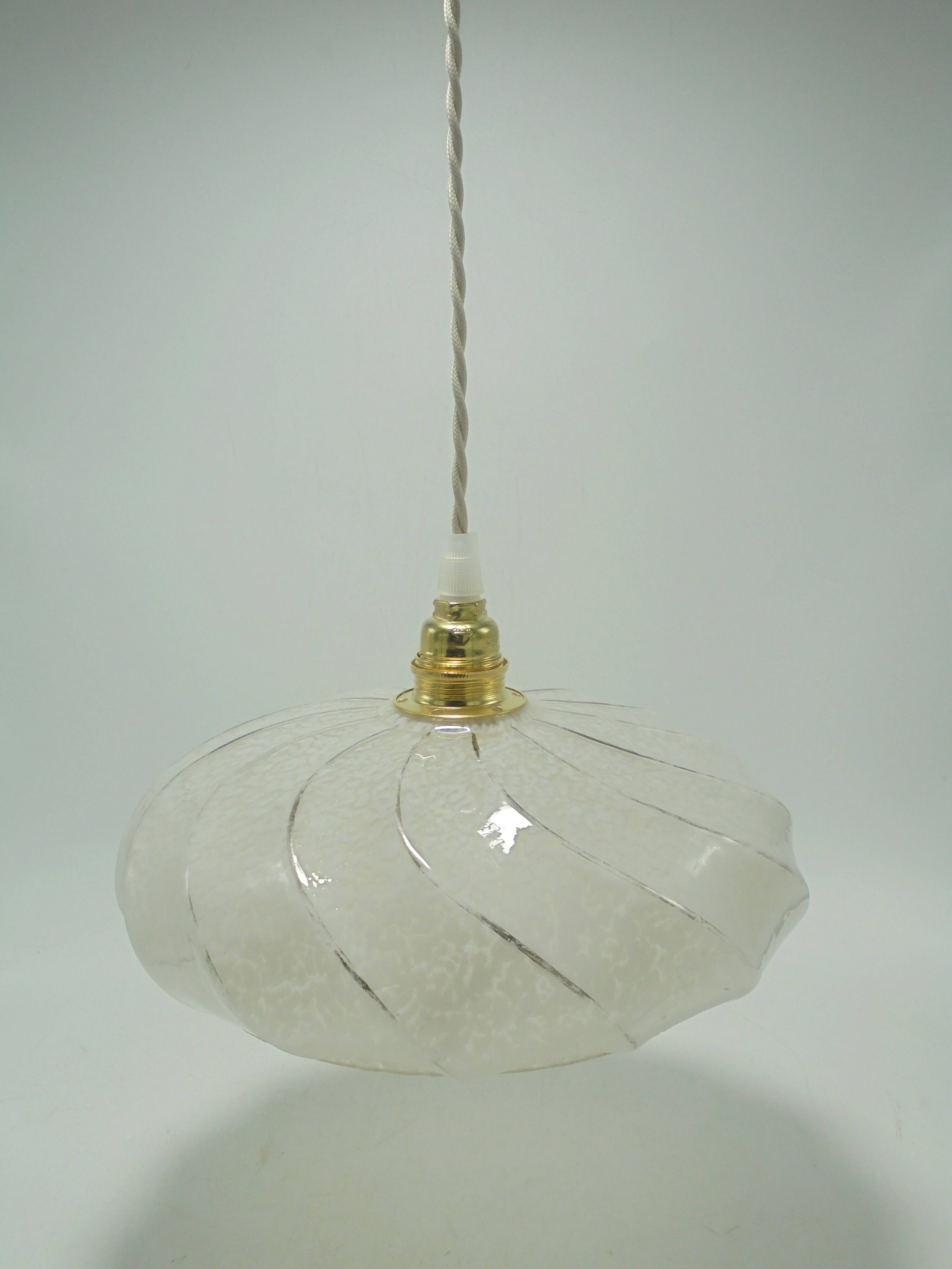 Speckled glass pendant light