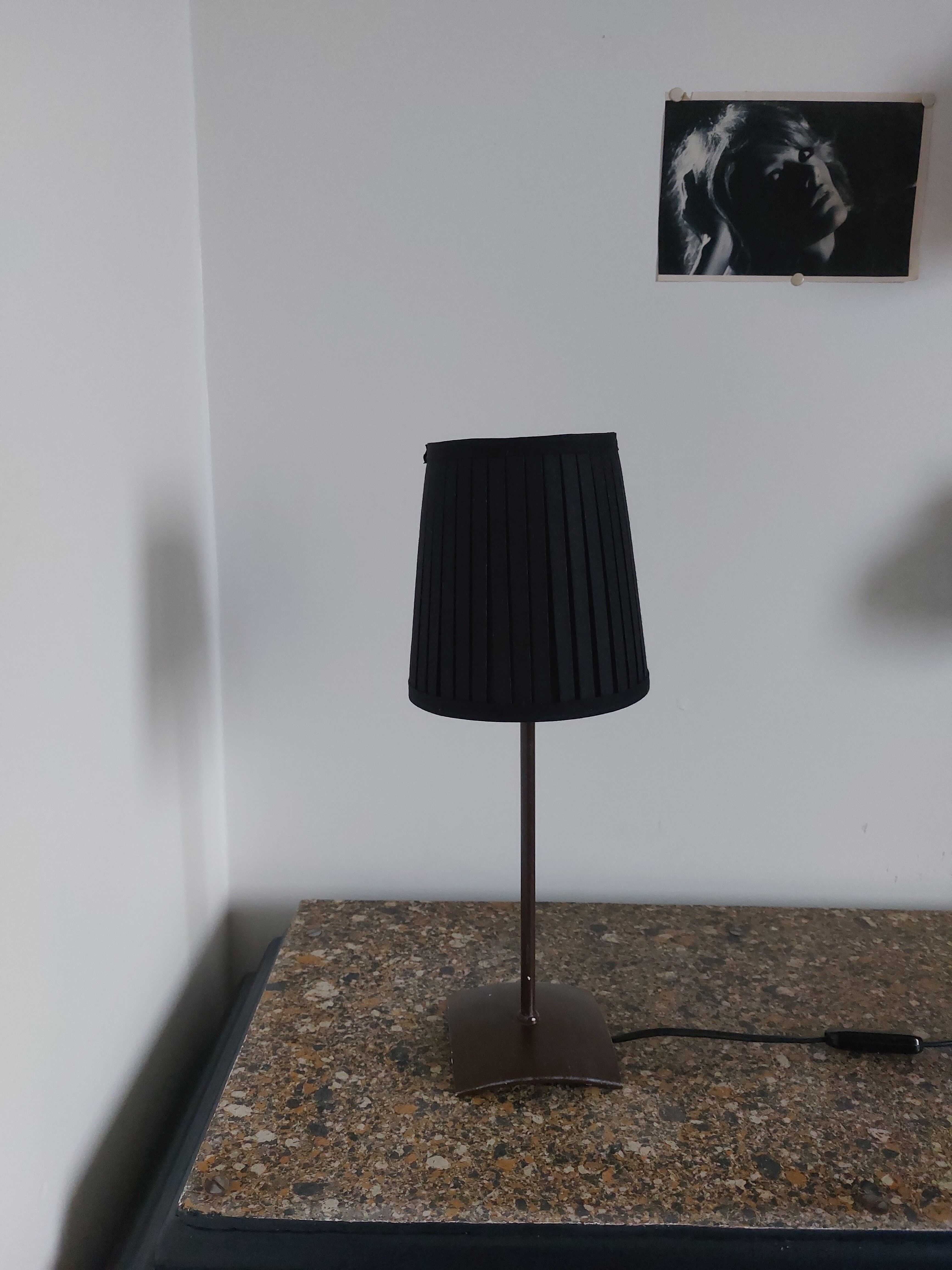 Lamp, black lampshade