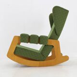 1970s Large Rare Brutalist Rocking Chair, Czechoslovakia
