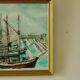 Original mid-century oil on canvas – "At the Quay"