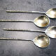 Series of Four Sterling Silver Caviar Spoons