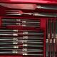 Set of 24 knives & 2 pieces of silver metal service