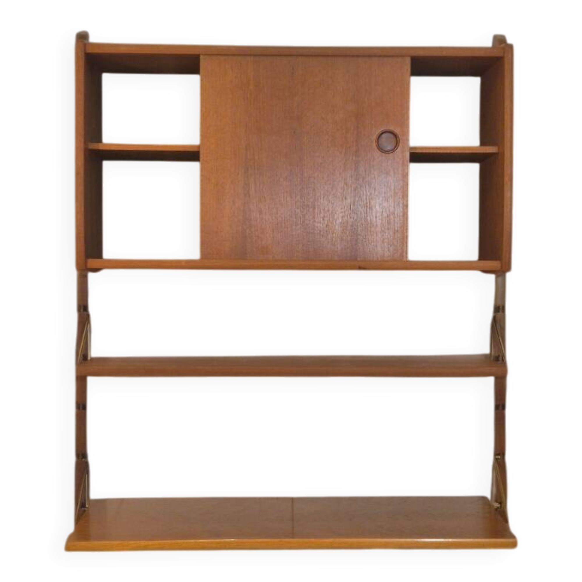 Ergo wall shelf in teak, Vintage Scandinavian 1960s