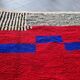 Traditional natural wool rug with colourful patterns, size 2/3 m.