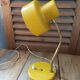 Bedside desk lamp Patinated golden yellow metal