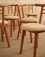 Italian chairs in wood and velvet
