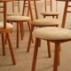 Italian chairs in wood and velvet