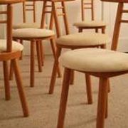 Italian chairs in wood and velvet