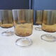 Set de 5 verres à vin vintage Luminarc en verre ambré