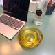 Bright Yellow Murano Sculptural Bowl , perfect to decorate your coffee tables !