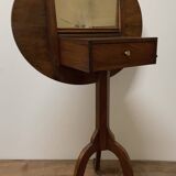 Pedestal table that can be transformed into a small walnut dressing table